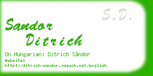 sandor ditrich business card